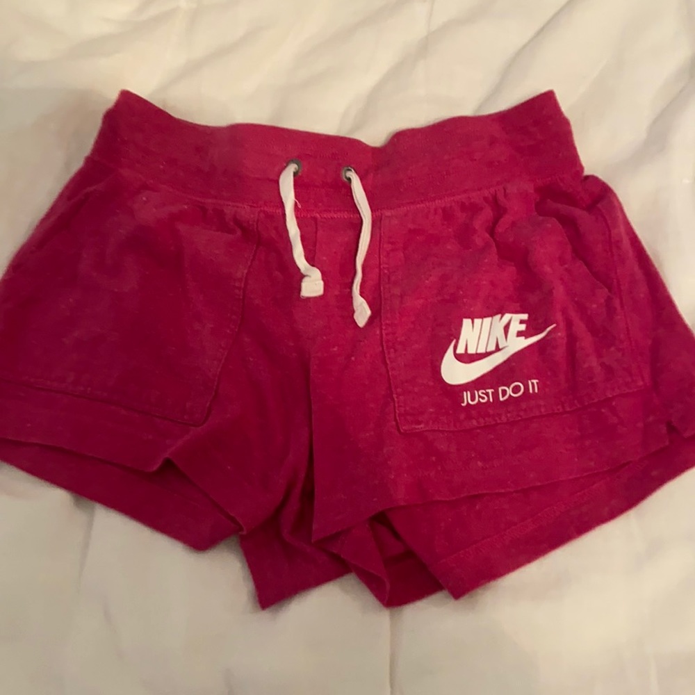 Pink Nike lounge shorts